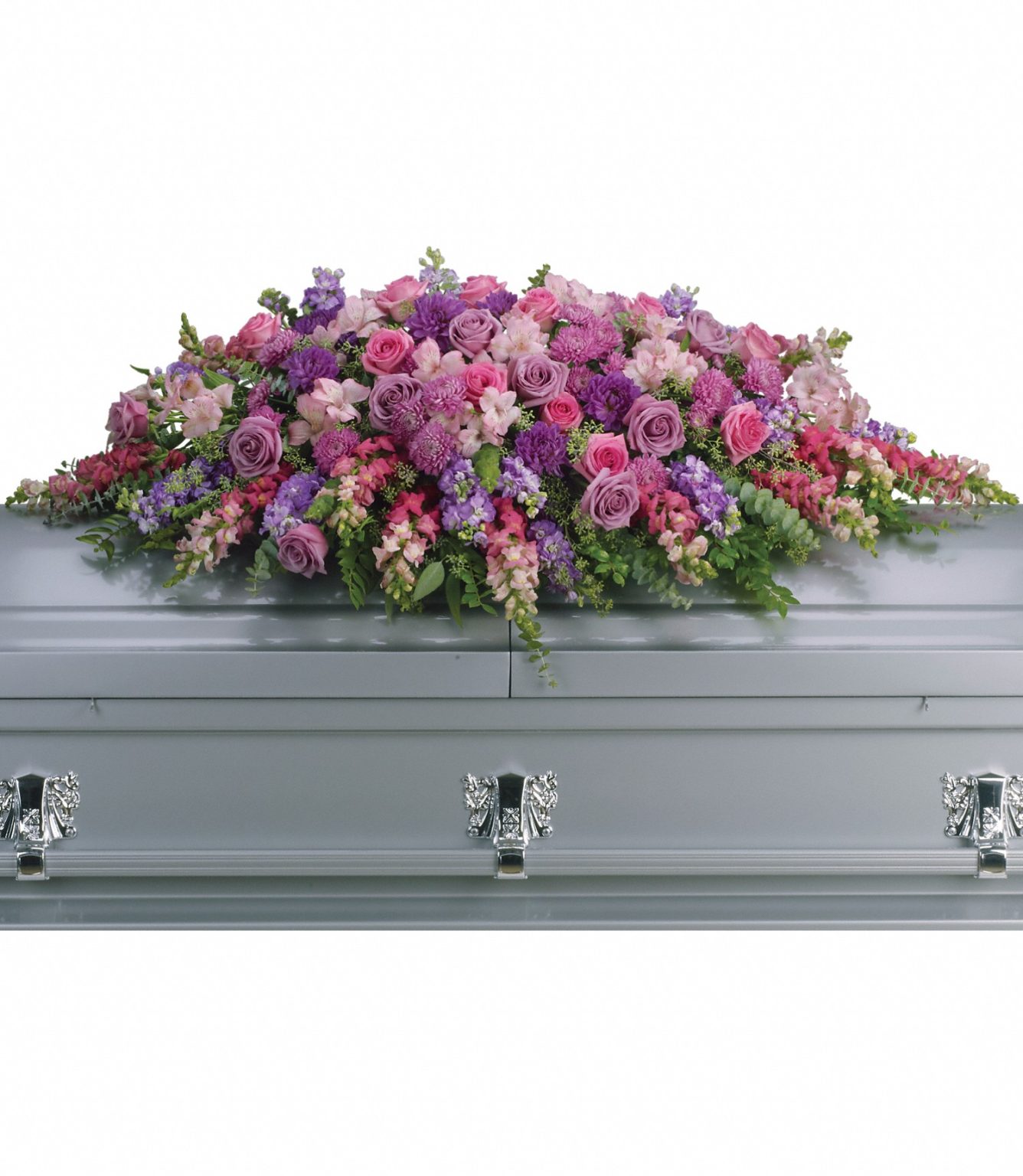 Lavender Tribute Casket Spray (T235-2A) - Bunches Flower Co.